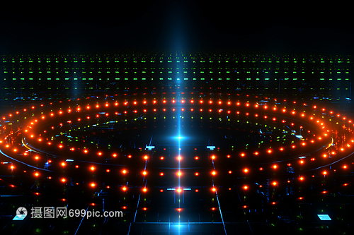 圆形舞台灯光概念图设计 营造沉浸式艺术氛围